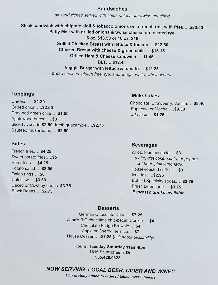 Menu - Santa Fe Bite photo 1