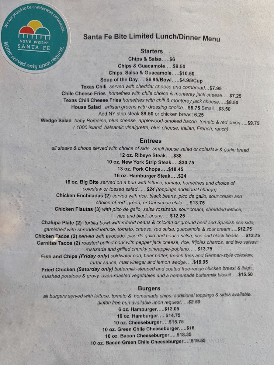 Menu - Santa Fe Bite photo 10