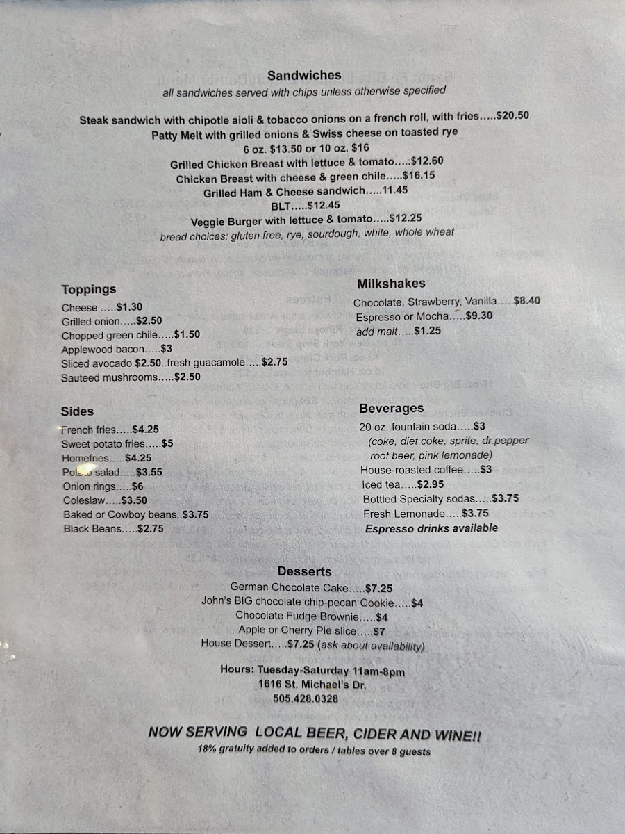 Menu - Santa Fe Bite photo 5